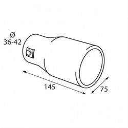 Koncovka výfuku (Ø výfuku do 42mm) TS-35