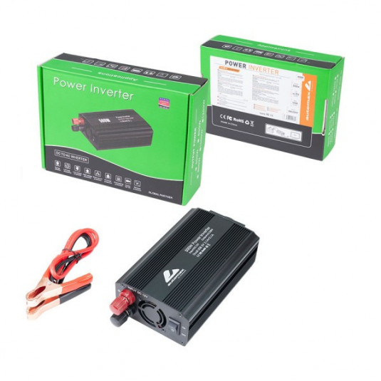 Měnič napětí 12V/230v 500W s USB Automax