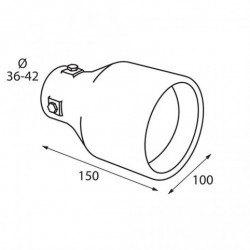 Koncovka výfuku (Ø výfuku do 42mm) TS-36