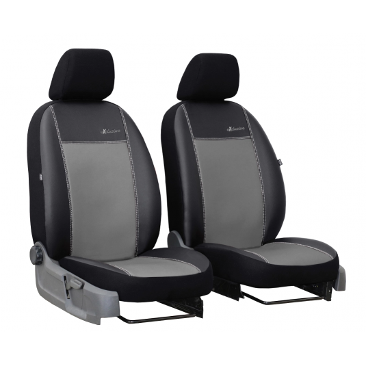Potahy pro OPEL COMBO 1+1 B (1994-2000) Exclusive Leather (kůže) šedé (vyp)