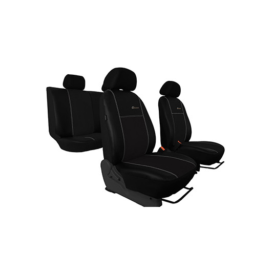 Potahy pro FORD GALAXY 7 místné III (2006-2015) Exclusive Alcantara (Alcantara-kůže) černá (vyp)