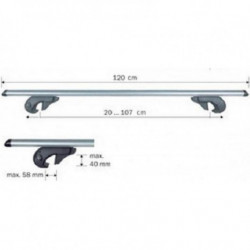 Střešní nosič Ford Focus II Station Wagon (Raised Rails) (2004-2011) Brio