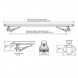 Střešní nosič Infiniti Q30 (2015-2019) Tiger Silver