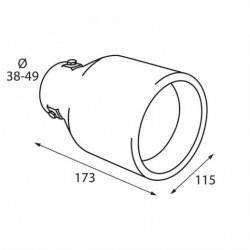 Koncovka výfuku (Ø výfuku do 56mm) TS-37