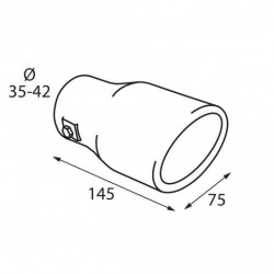 Koncovka výfuku (Ø výfuku do 42mm) TS-38