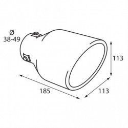 Koncovka výfuku (Ø výfuku do 49mm) TS-40