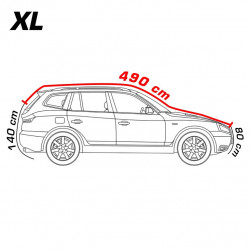 Autoplachta proti krupobití SUV XL 508x193x155cm