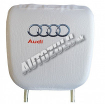 Potah na hlavovou opěrku-bílá Audi 2ks
