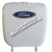 Potah na hlavovou opěrku-bílá Ford 2 ks