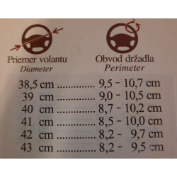 Potah volantu cavalo kožený B 39-43 cm