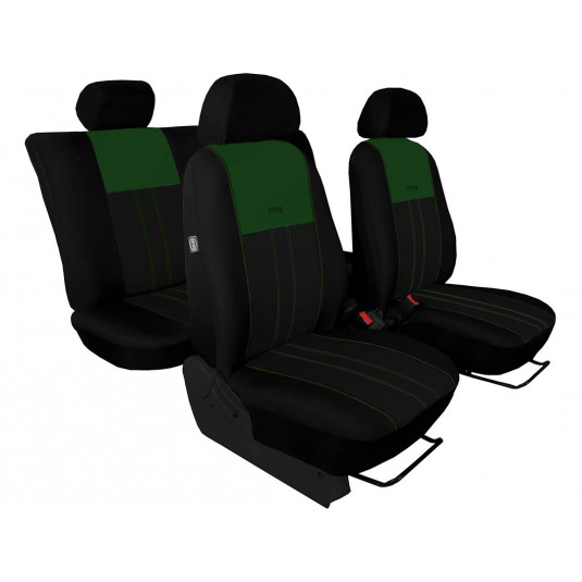 Autopoťahy Design červeno-čierne (velour-textil)