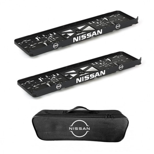 2x podložky ŠPZ a taška NISSAN- sada