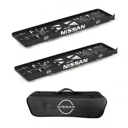 2x podložky ŠPZ a taška NISSAN- sada
