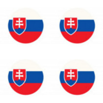Samolepky pryskyřičné 3D Slovensko (vlajka) 4ks