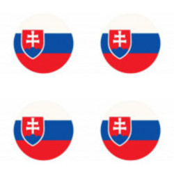Samolepky pryskyřičné 3D Slovensko (vlajka) 4ks