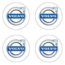 Samolepky pryskyřičné 3D Volvo (bílá) 4ks