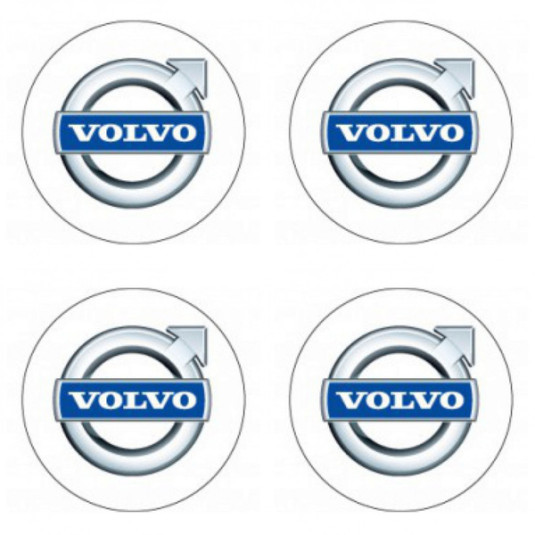 Samolepky pryskyřičné 3D Volvo (bílá) 4ks
