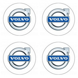 Samolepky pryskyřičné 3D Volvo (bílá) 4ks