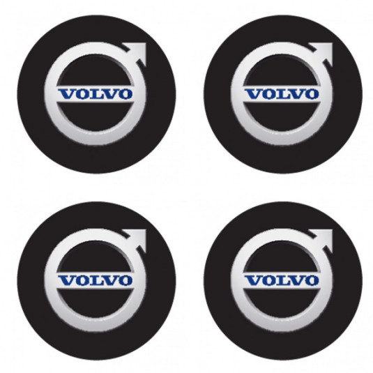 Samolepky pryskyřičné 3D Volvo černé 4ks