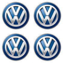 Samolepky pryskyřičné 3D Volkswagen modrá 4ks