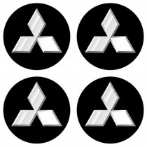 Samolepky živicové 3D Mitsubischi 4ks