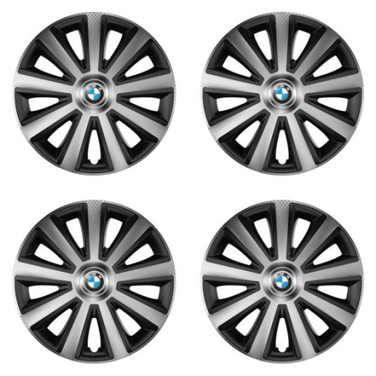 Poklice pro BMW 14 Aviator carbon silver&black
