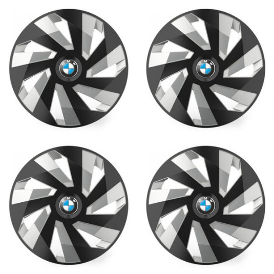 Poklice pro BMW 15 Vector RC black and silver