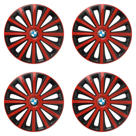 Poklice pro BMW 15 TREND red and black