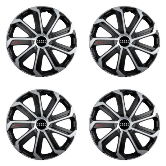 Poklice pro Audi 15 Evo black&silver