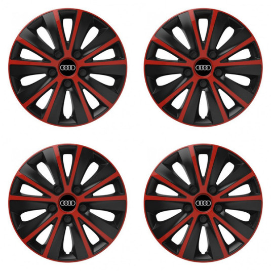 Poklice pro Audi 15 RAPIDE red and black