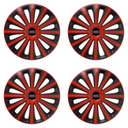 Poklice pro Audi 16 TREND red and black