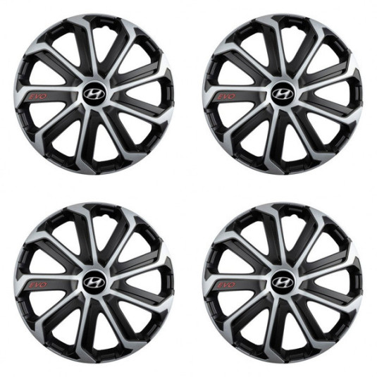 Poklice pro Hyundai 16 Evo black&silver