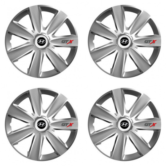 Poklice pro Hyundai 16 GTX CARBON silver