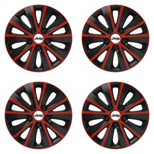 Poklice pro Jeep 14 RAPIDE red and black