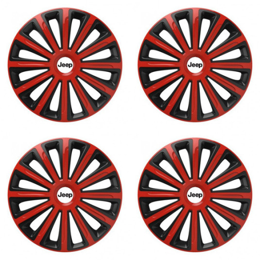 Poklice pro Jeep 15 TREND red and black