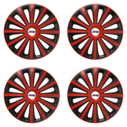 Poklice pro Jeep 15 TREND red and black