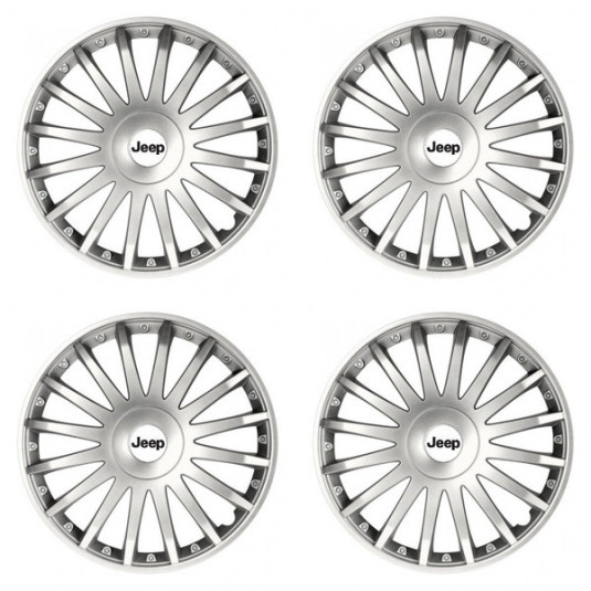 Poklice pro Jeep 15 CRYSTAL silver