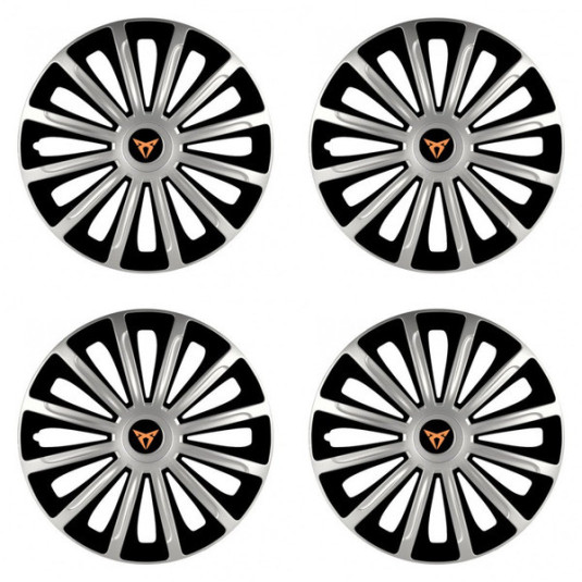 Poklice pro Cupra 15 TREND silver and black