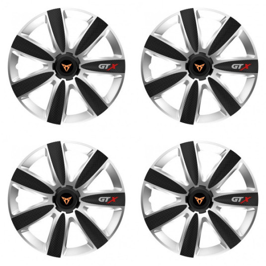 Poklice pro Cupra 15 GTX CARBON silver/black