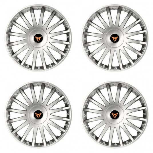 Poklice pro Cupra 16 CRYSTAL silver