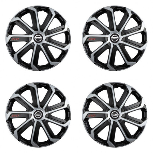 Poklice pro Nissan 16 Evo black&silver