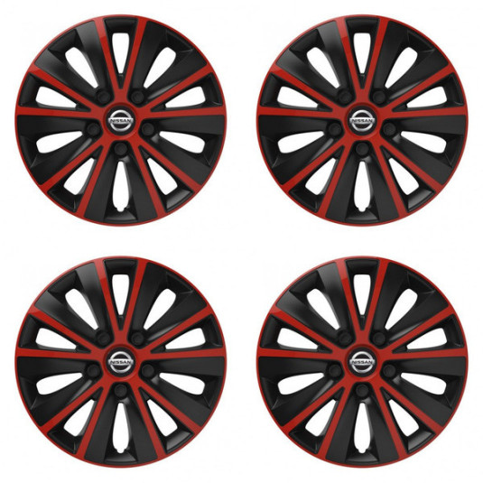 Poklice pro Nissan 16 RAPIDE red and black