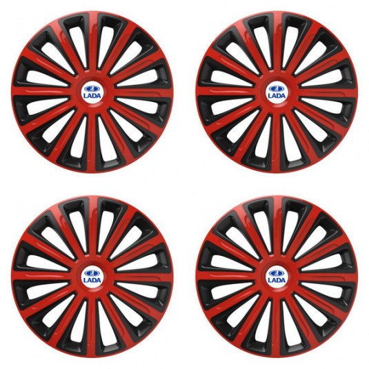 Poklice pro Lada 15 TREND red and black