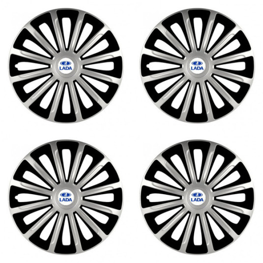 Poklice pro Lada 16 TREND silver and black