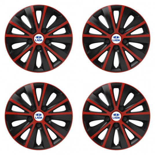 Poklice pro Lada 16 RAPIDE red and black