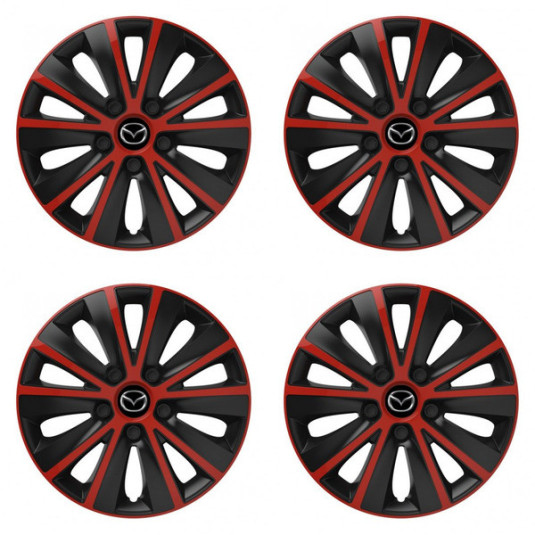 Poklice pro Mazda 16 RAPIDE red and black
