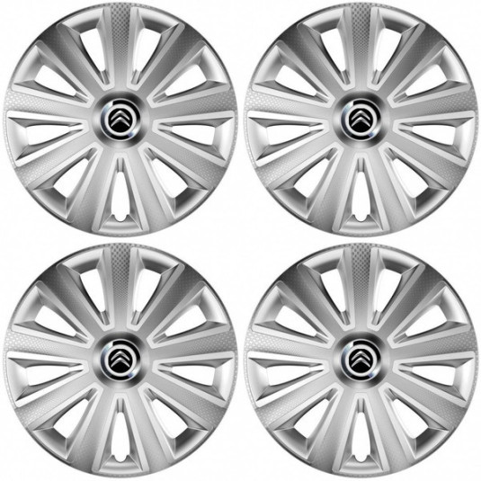 Poklice pro Citroen 15 Aviator carbon silver