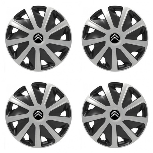 Poklice pro Citroen pre dodávky 15 Craft silver and black