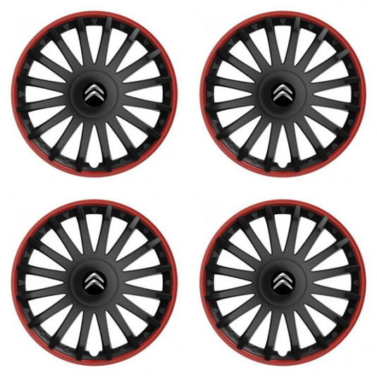 Poklice pro Citroen 16 CRYSTAL RO black