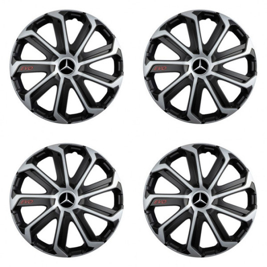 Poklice pro Mercedes 15 Evo black&silver